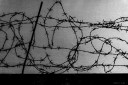 Barbed wire against a wall in Bangkok